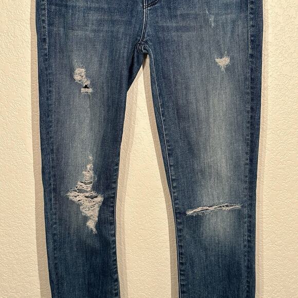 MOTHER The Looker Ankle Fray Jeans Size 25 Distressed Denim Naughty Intentions - Picture 5 of 16